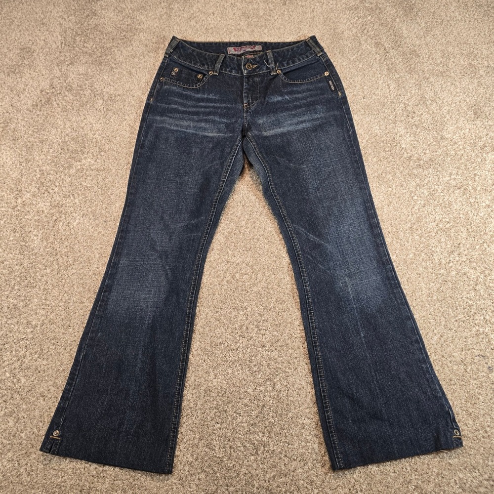 Silver Jeans Co Womens Dark Wash Bootcut Denim Jeans Mid Rise Size 30x26.5